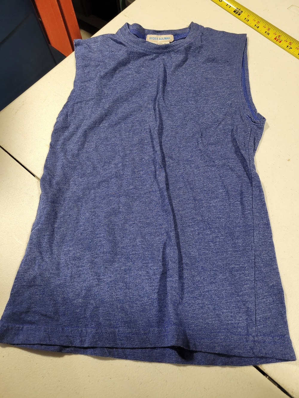 Boys' Heathered Blue Muscle Tee